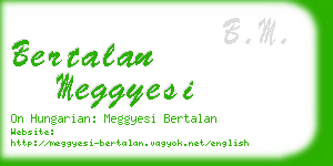 bertalan meggyesi business card